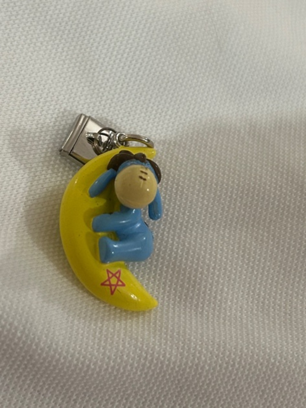Disney Eeyore add a charm Sitting on Yellow Crescent Moon